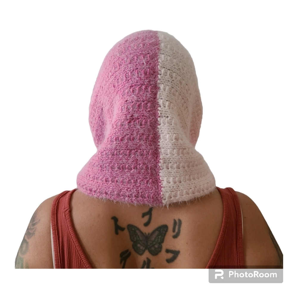 Infinity scarf Infinite tube scarf Neck warmer Loop scarf Hooded Easy care Pink - Picture 3 of 11